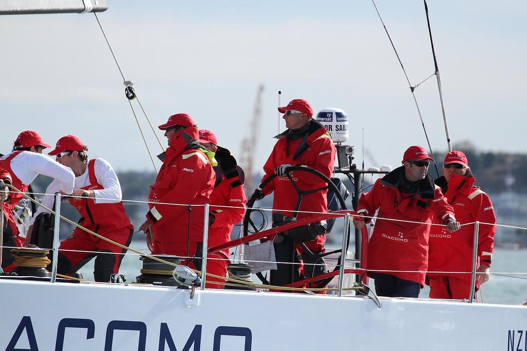 Chris Dickson at the helm of Giacomo -Start ANZ Fiji Race, June 7, 2014 © Richard Gladwell www.photosport.co.nz